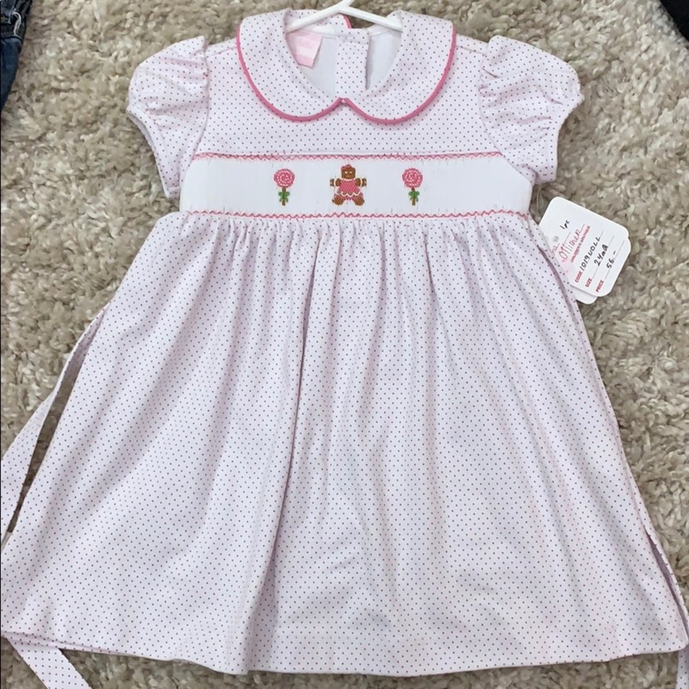 Petit Bebe Smocked Gingerbread dress